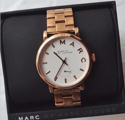 Marc Jacobs Baker White Dial Rose Gold Steel Strap Watch for Women - MBM3244 Buy Now By Marc Jacobs