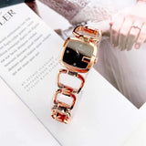 Gucci G Gucci Diamonds Black Dial Rose Gold Steel Strap Watch For Women - YA125409 Buy Now By Gucci