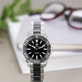 Tag Heuer Aquaracer Quartz Black Dial Two Tone Steel Strap Watch for Men - WAY131A.BA0913 Buy Now By Tag Heuer