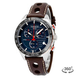 Tissot PRS 516 Chronograph Blue Dial Brown Leather Strap Watch For Men - T100.417.16.041.00 Buy Now By Tissot