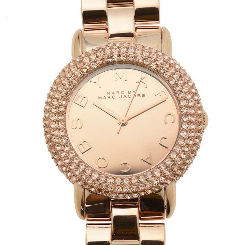 Marc Jacobs Marci Crystals Rose Gold Dial Rose Gold Steel Strap Watch for Women - MBM3192 Buy Now By Marc Jacobs