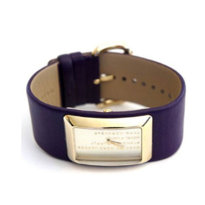 Marc Jacobs Champagne Dial Purple Leather Strap Watch for Women - MBM2044 Buy Now By Marc Jacobs