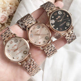 Coach Delancey White Dial Rose Gold Steel Strap Watch for Women - 14502811 Buy Now By Coach