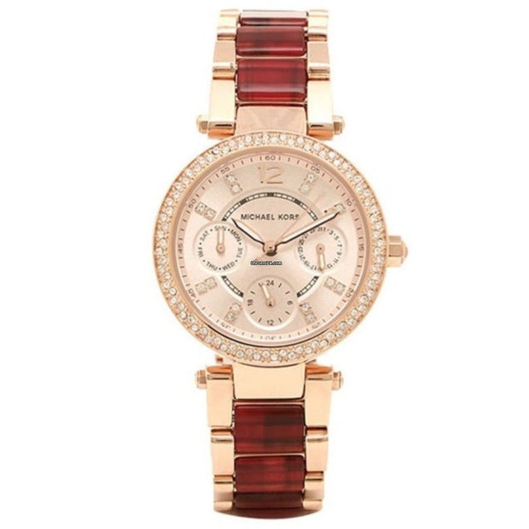 Michael Kors Parker Rose Gold Dial Two Tone Steel Strap Watch for Women - MK6239 Buy Now By Michael Kors