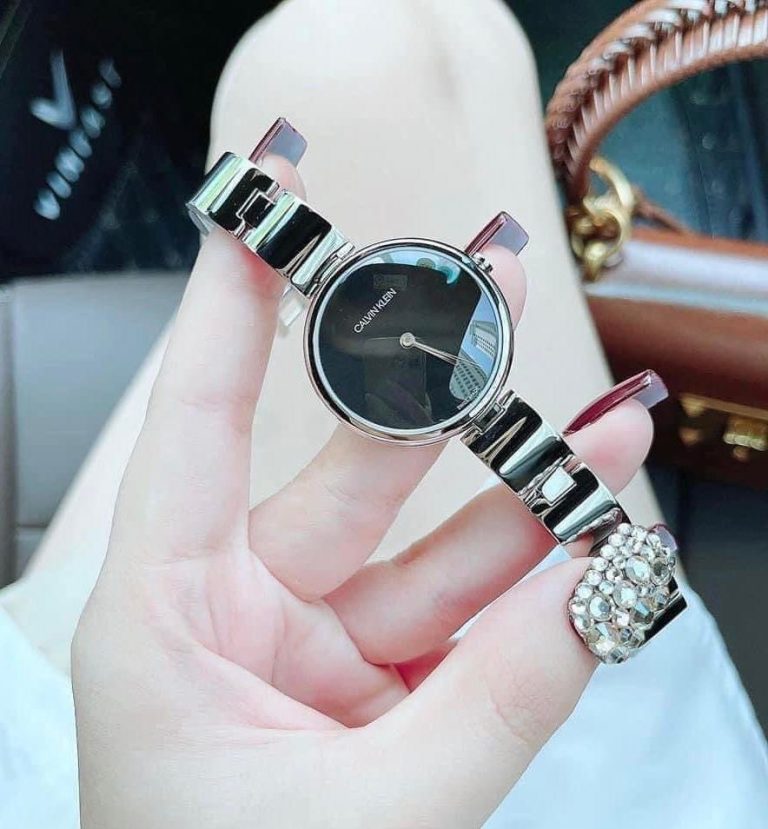 Calvin Klein Wavy Black Dial Silver Steel Strap Watch for Women - K9U23141 Buy Now By Calvin Klein