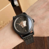 Versace Palazzo Empire Quartz Black Dial Black Steel Strap Watch For Men - VEDB00518 Buy Now By Versace