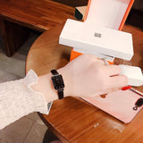 Daniel Wellington Quadro Sheffield Black Dial Black Leather Strap Watch For Women - DW00100435 Buy Now By Daniel Wellington