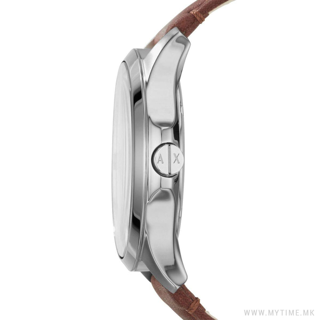 Armani Exchange Hampton Chronograph Blue Dial Brown Leather Strap Watch For Men - AX2133 Buy Now By Armani Exchange