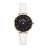 Daniel Wellington Classic Petite Bondi Black Dial White Leather Strap Watch For Women - DW00100285 Buy Now By Daniel Wellington