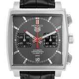 Tag Heuer Monaco Calibre 12 Final Edition Chronograph Grey Dial Black Leather Strap Watch for Men - CAW211J.FC6476 Buy Now By Tag Heuer