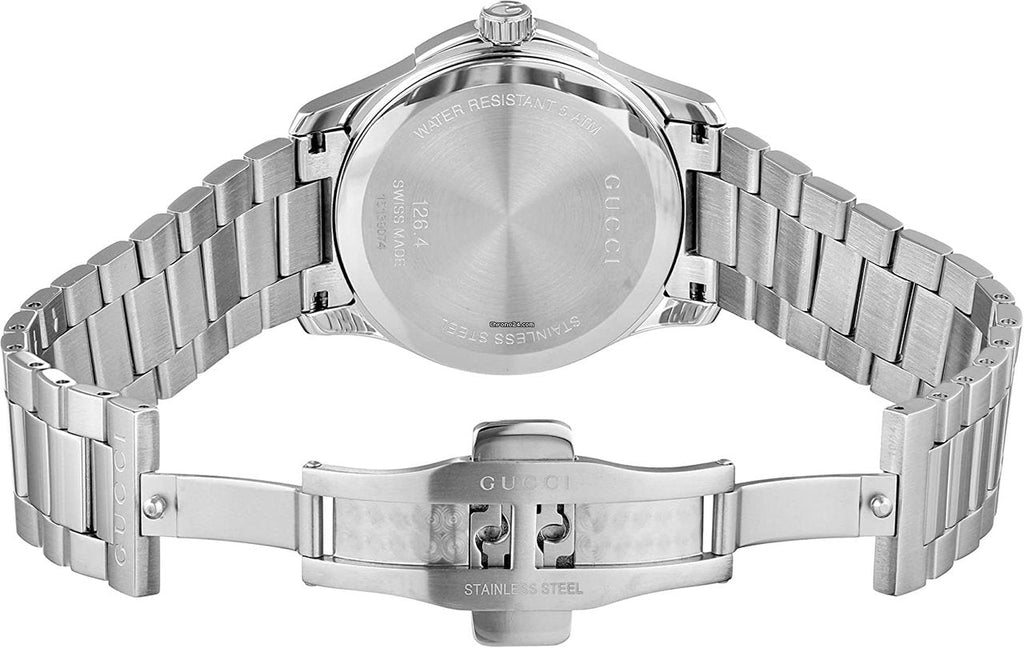 Gucci G Timeless Grey Dial Silver Steel Strap Watch For Men - YA126441 Buy Now By Gucci