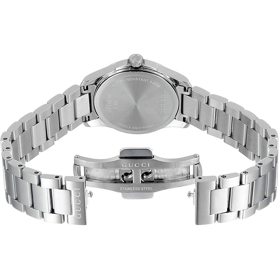 Gucci G Timeless Pink Dial Silver Steel Strap Watch For Women - YA126524 Buy Now By Gucci