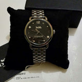 Coach Delancey Black Dial Black Steel Strap Watch For Women - 14502812 Buy Now By Coach