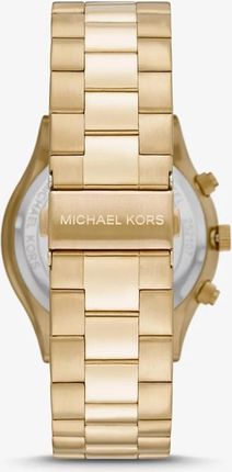 Michael Kors Slim Runway Chronograph Gold Dial Gold Steel Strap Watch For Men - MK8909 Buy Now By Michael Kors
