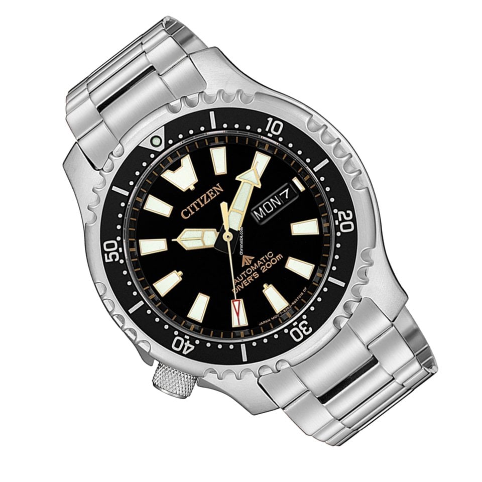 Citizen Promaster 200M Diver Fugu Asian Limited Edition Black Dial Silver Steel Strap Watch For Men - NY0090-86E Buy Now By Citizen