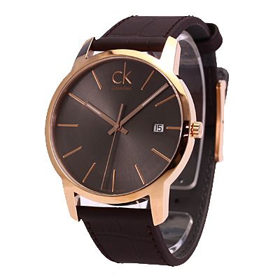 Calvin Klein City Chronograph Brown Dial Brown Leather Strap Watch for Men - K2G2G6G3 Buy Now By Calvin Klein