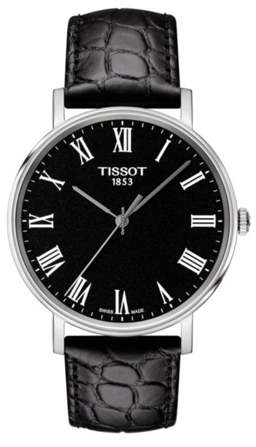 Tissot T Classic Dream Black Dial Black Leather Strap Watch for Men - T122.410.16.053.00 Buy Now By Tissot