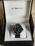 Tag Heuer Aquaracer Calibre 5 Automatic Black Dial Black Rubber Strap Watch for Men - WAY201A.FT6142 Buy Now By Tag Heuer