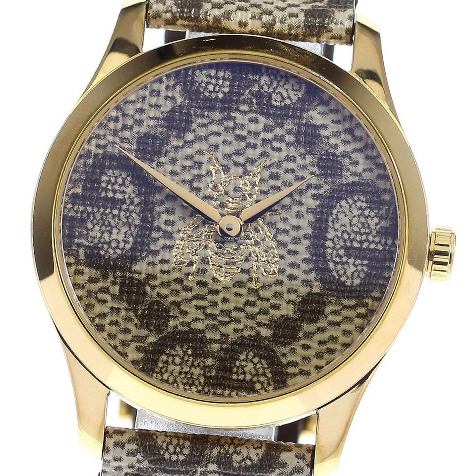 Gucci G Timeless Brown Dial Brown Leather Strap Watch For Men - YA1264068 Buy Now By Gucci