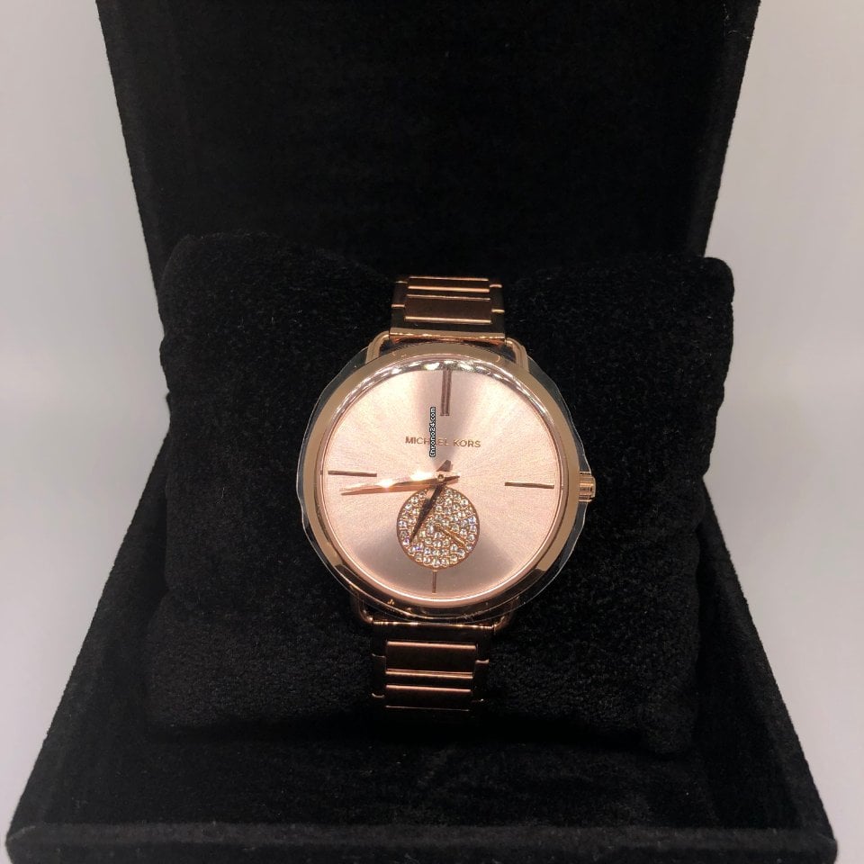 Michael Kors Portia Rose Gold Dial Rose Gold Steel Strap Watch for Women - MK3640 Buy Now By Michael Kors