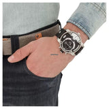 Diesel Little Daddy Black Dial Black Leather Strap Watch For Men - DZ7256 Buy Now By Diesel