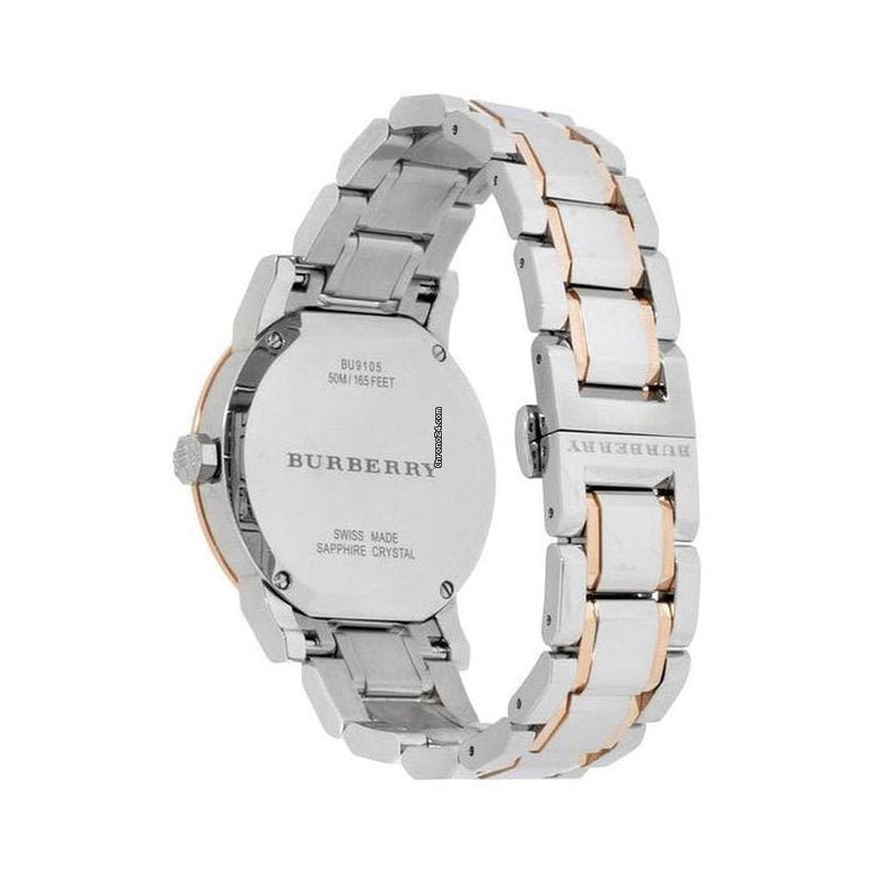 Burberry The City White Dial Two Tone Steel Strap Watch for Women - BU9105 Buy Now By Burberry