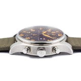 IWC Pilot's Watch Chronograph Black Dial Olive Green Calfskin Strap Watch for Men - IW377730 Buy Now By IWC