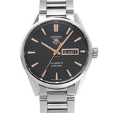 Tag Heuer Carrera Calibre 5 Automatic Black Dial Silver Steel Strap Watch for Men - WAR201C.BA0723 Buy Now By Tag Heuer