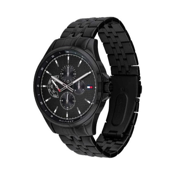 Tommy Hilfiger Shawn Quartz Black Dial Black Steel Strap Watch for Men - 1791611 Buy Now By Tommy Hilfiger