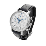 IWC Portofino Chronograph White Dial Black Leather Strap Watch for Men - IW391024 Buy Now By IWC