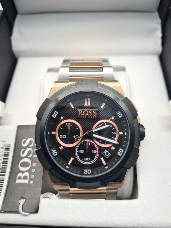 Hugo Boss Supernova Black Dial Two Tone Steel Strap Watch for Men - 1513358 Buy Now By Hugo Boss