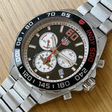 Tag Heuer Formula 1 Indy 500 Special Edition Black Dial Silver Steel Strap Watch for Men - CAZ101V.BA0842