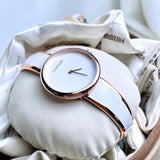 Calvin Klein Seduce White Dial Two Tone Steel Strap Watch for Women - K4E2N616 Buy Now By Calvin Klein