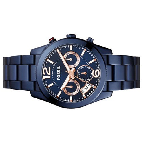 Fossil Perfect Boyfriend Multifunction Blue Dial Blue Steel Strap Watch for Women - ES4093 Buy Now By Fossil