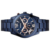 Fossil Perfect Boyfriend Multifunction Blue Dial Blue Steel Strap Watch for Women - ES4093 Buy Now By Fossil