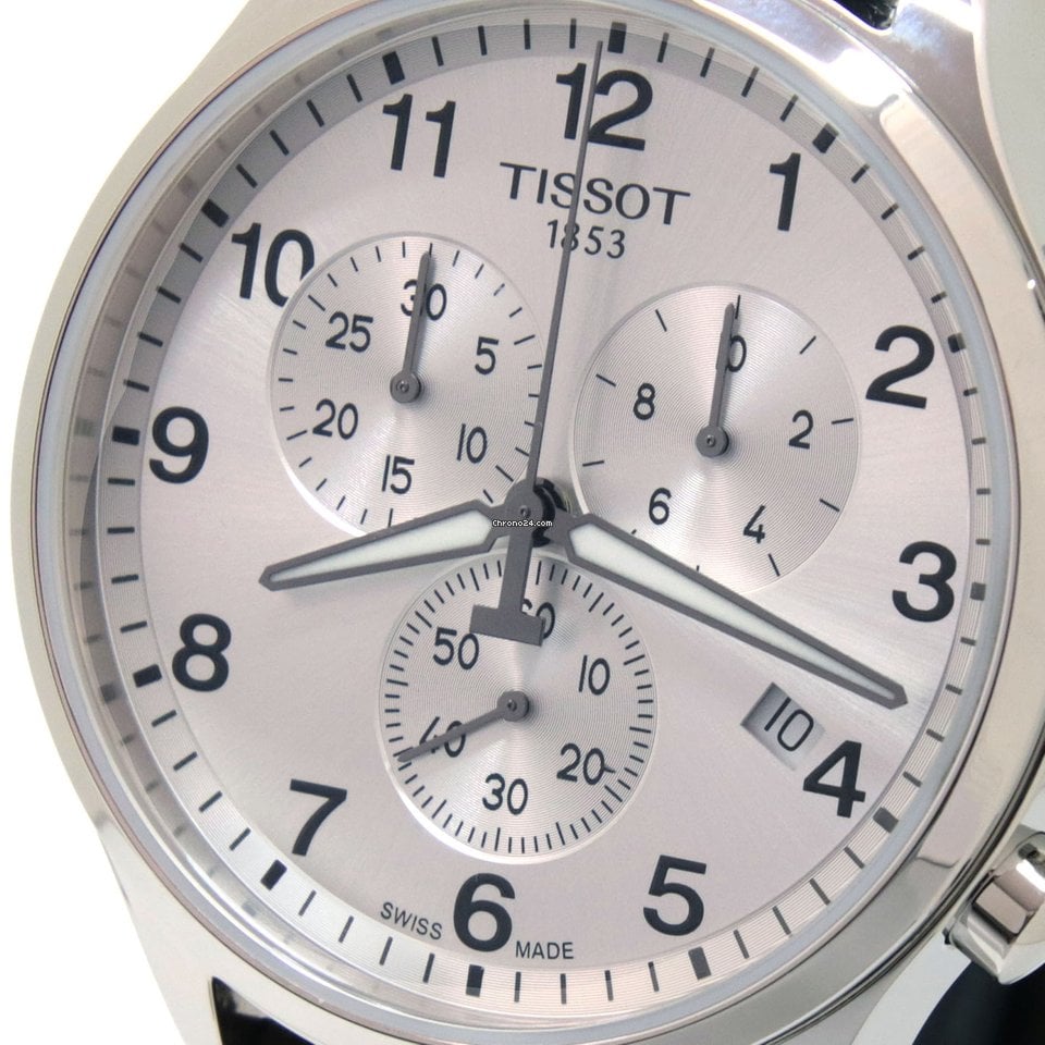 Tissot T Sport Chrono XL Classic Silver Dial Brown Leather Strap Watch For Men - T116.617.16.037.00 Buy Now By Tissot