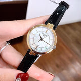 Tissot Flamingo Mother of Pearl White Dial Black Leather Strap Watch For Women - T094.210.26.111.00 Buy Now By Tissot
