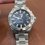 Tag Heuer Aquaracer Calibre 5 Automatic Blue Dial Silver Steel Strap Watch for Men - WAY2012.BA0927 Buy Now By Tag Heuer