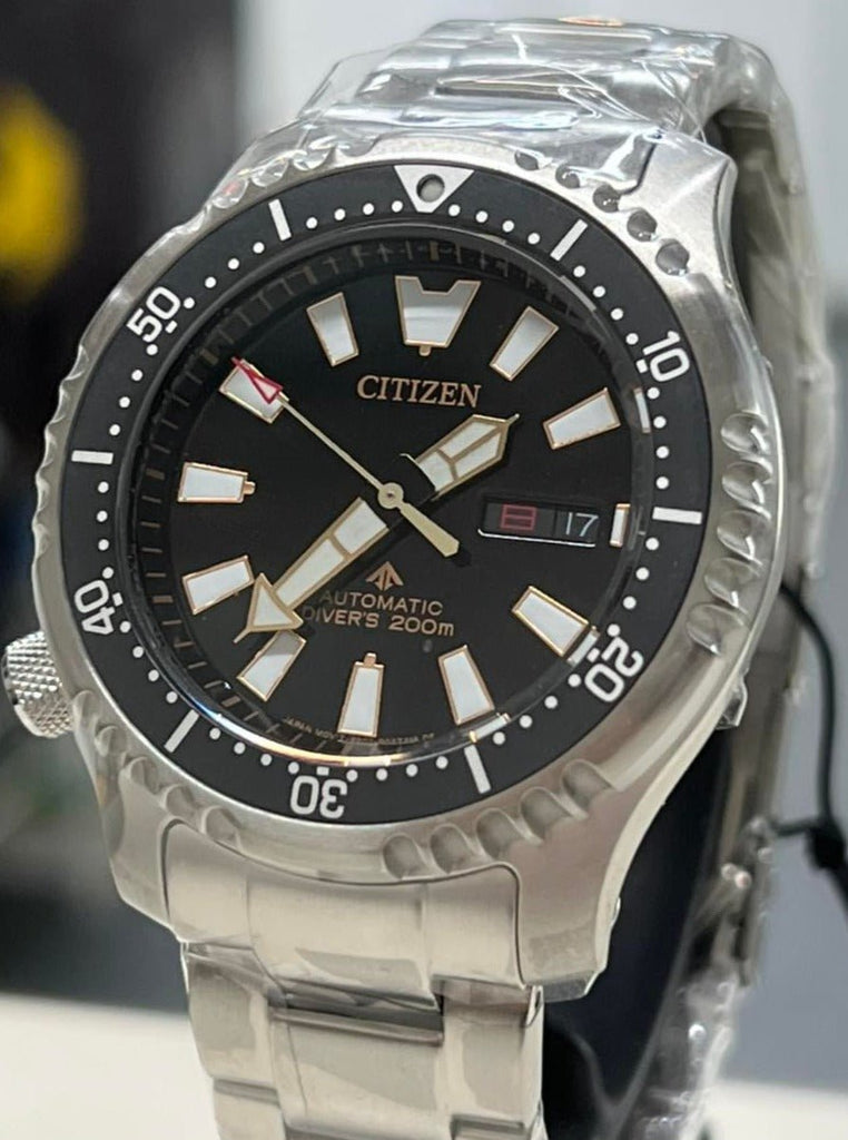 Citizen Promaster 200M Diver Fugu Asian Limited Edition Black Dial Silver Steel Strap Watch For Men - NY0090-86E Buy Now By Citizen