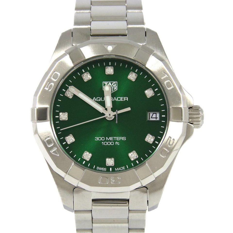 Tag Heuer Aquaracer Diamonds Emerald Green Dial Watch for Women - WBD1316.BA0740 Buy Now By Tag Heuer