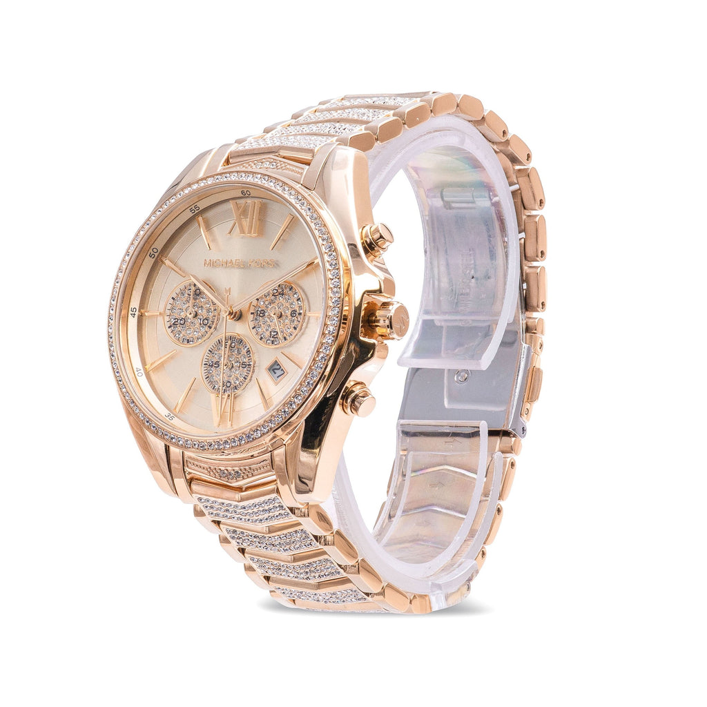 Michael Kors Whitney Chronograph Gold Dial Gold Steel Strap Watch For Women - MK6729 Buy Now By Michael Kors