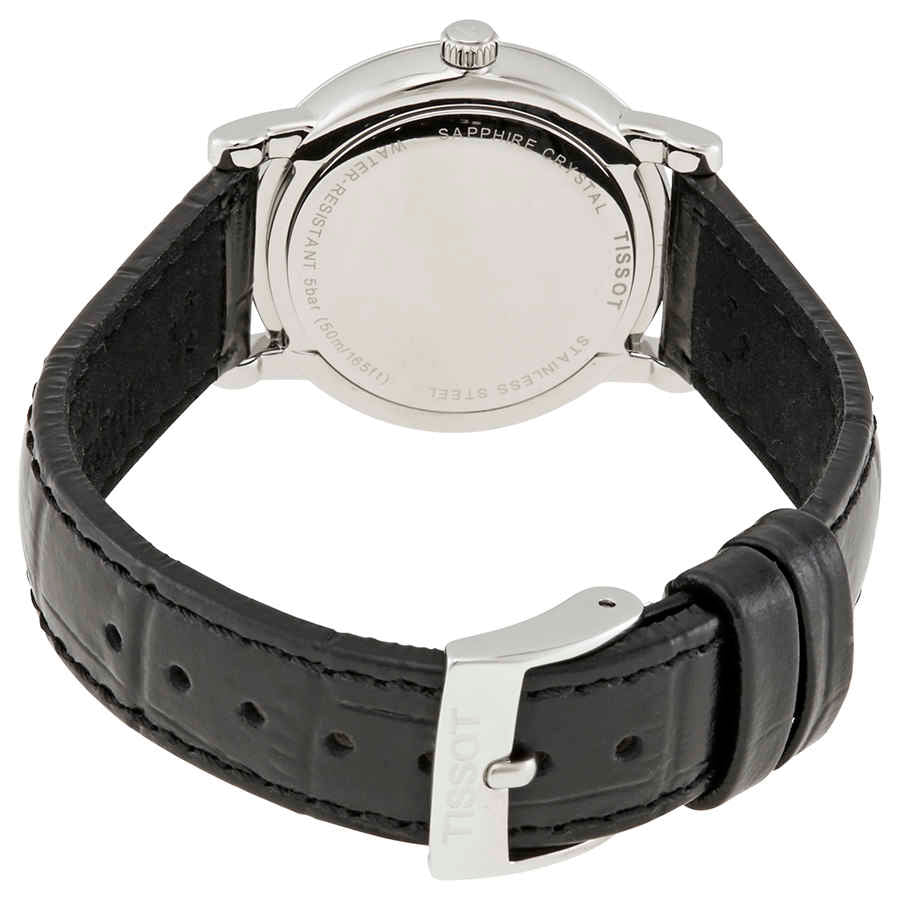 Tissot Carson Premium Lady Silver Dial Black Leather Strap Watch For Women - T122.210.16.033.00 Buy Now By Tissot