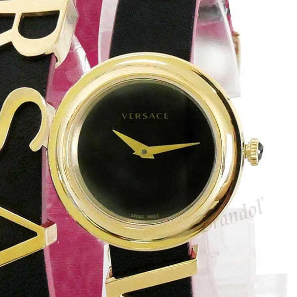 Versace V-Flare Quartz Black Dial Black Leather Strap Watch for Women - VEBN00218 Buy Now By Versace