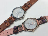 Coach Delancey White Dial Floral Brown Leather Strap Watch for Women - 14502761 Buy Now By Coach