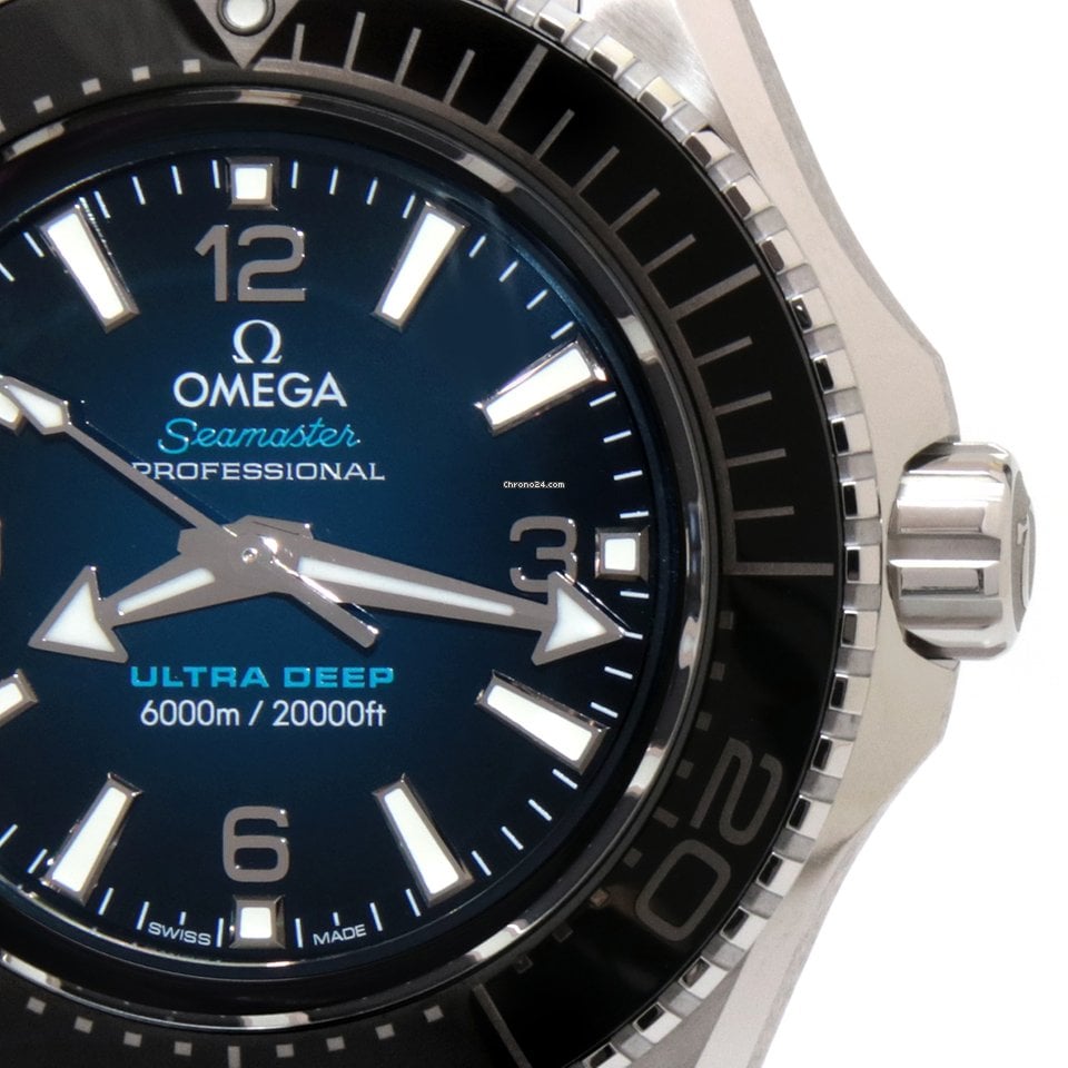 Omega Seamaster Planet Ocean 6000M Co Axial Master Chronometer Blue Dial Silver Steel Strap Watch for Men - 21530462103001 Buy Now By Omega
