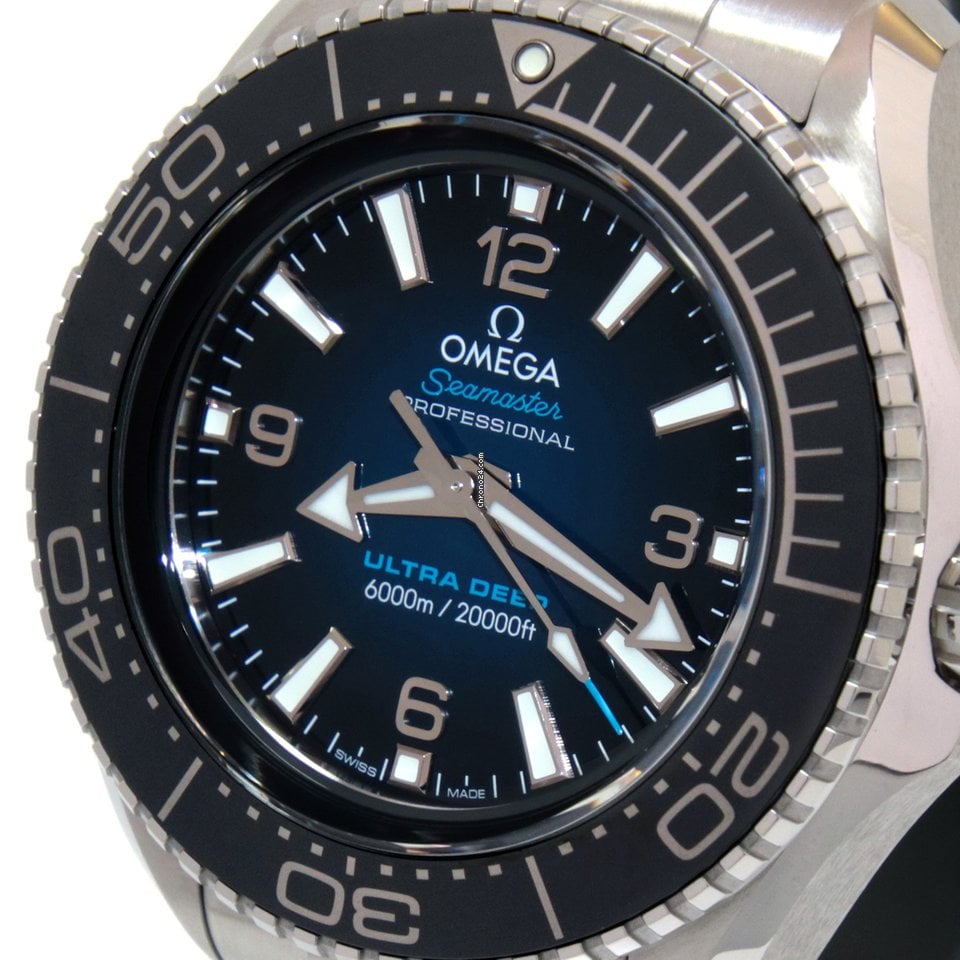 Omega Seamaster Planet Ocean 6000M Co Axial Master Chronometer Blue Dial Silver Steel Strap Watch for Men - 21530462103001 Buy Now By Omega