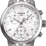 Tissot PRC 200 Chronograph White Dial Silver Steel Strap Watch For Men - T055.417.11.017.00 Buy Now By Tissot