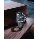 Hugo Boss Aeroliner Chronograph Black Dial Black Leather Strap Watch For Men - 1512448 Buy Now By Hugo Boss
