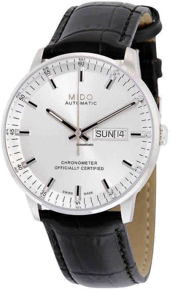 Mido Comander II Automatic Chronometer Silver Dial Black Leather Strap Watch For Men - M021.431.16.031.00 Buy Now By Mido