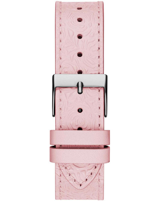Guess Dahlia Analog Silver Dial Pink Leather Strap Watch for Women - GW0529L1 Buy Now By Guess